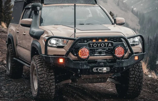 Backwoods Adventure Mods Toyota Tacoma 2016on Front Bumper with Bull Bar